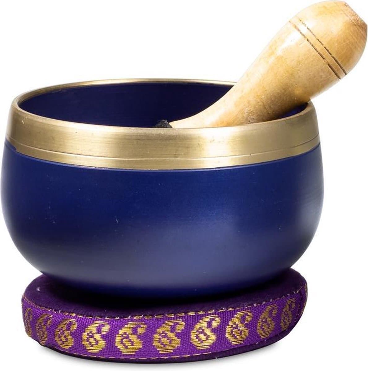 Klankschaal Set - Kruin Chakra - 7e Chakra - Violet/Paars - Chakra Klankschaal - Cadeau set incl. Klopper en Kussentje