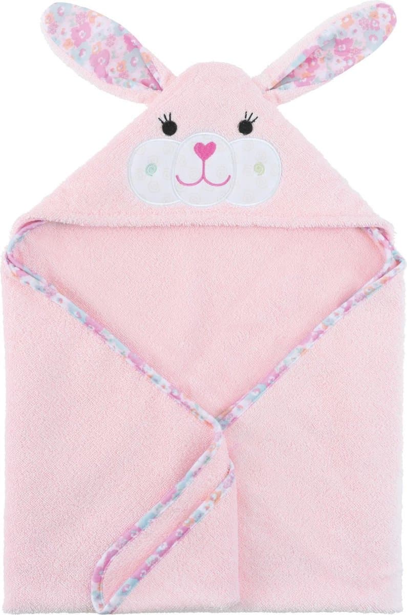 Zoocchini baby badcape - Beatrice the Bunny roze