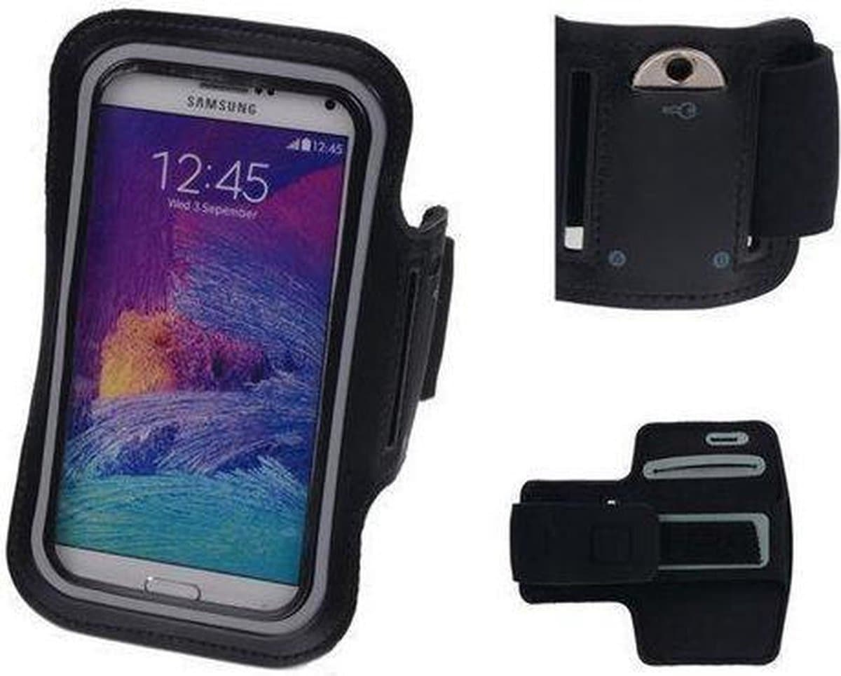 Galaxy Note 3 Neo Zwart Sport Armband Neopreen