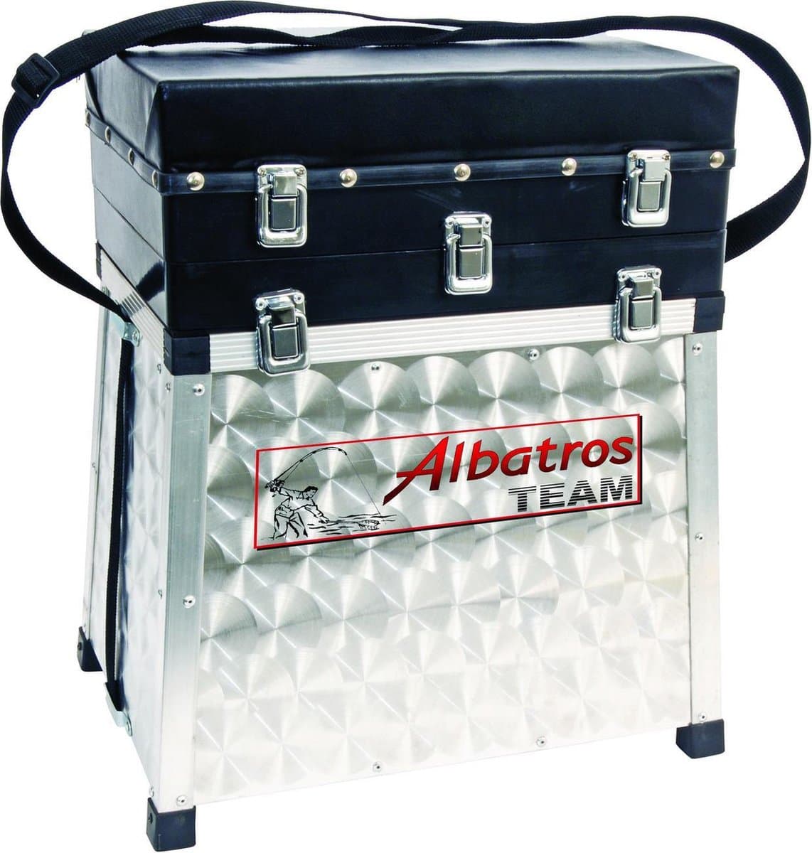 Albatros Zitmand Alu 2 Ladig-Abs 37x26x40 cm Aluminium Zwart Allround