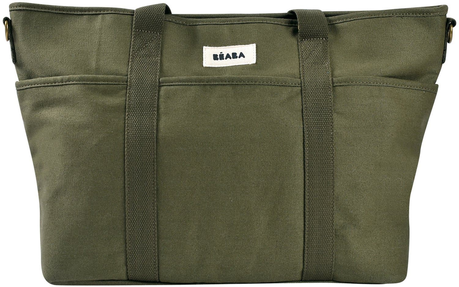 Béaba Luiertas Madrid – Verzorgingstas met 11 Vakken – Inclusief Verschoningsmatje & Isothermisch Vak - Beige - 22L Tote Bag - Lichen/Seagrass (Kaki)