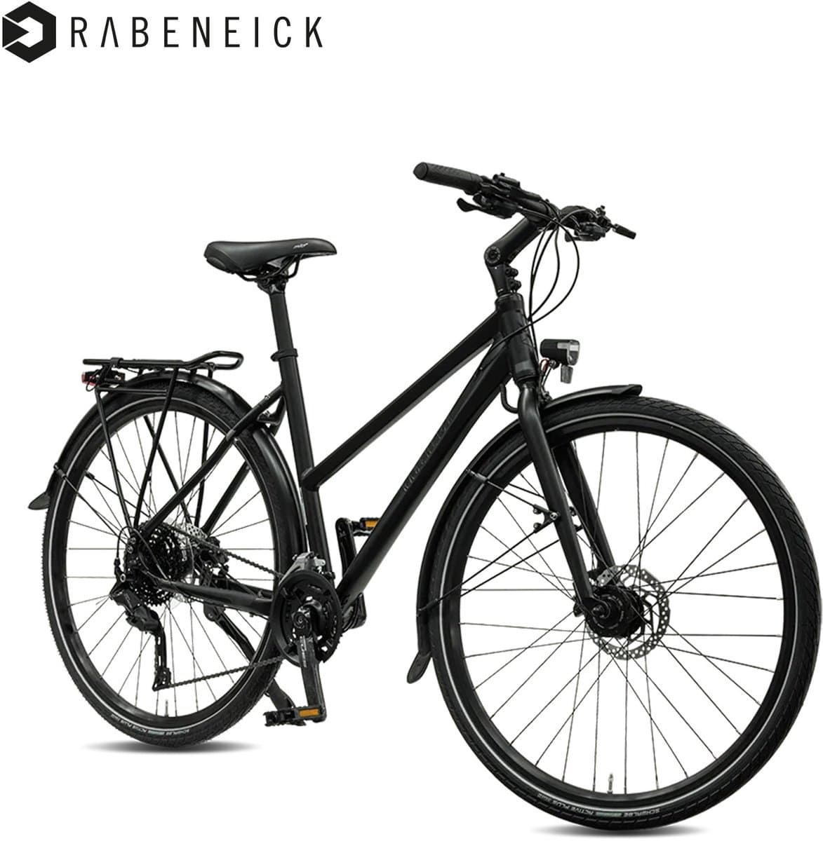 Rabeneick TS5 Lite 28 Inch Stadsfiets - Lichtgewicht Fiets - Shimano 9 Versnellingen - Schijfremmen - 50cm Frame - Voor Dames en Heren - Zwart