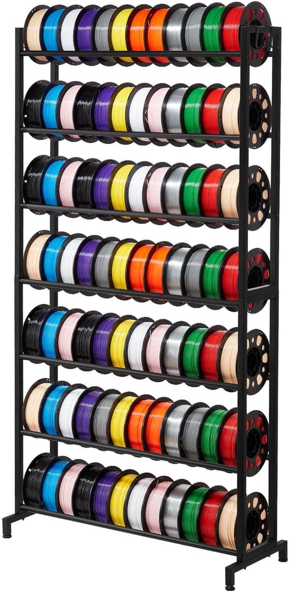 3D Printer Filament Opbergrek - 5 Laags - Koolstofstaal - Zwart - Voor Werkplaats En Kantoor
