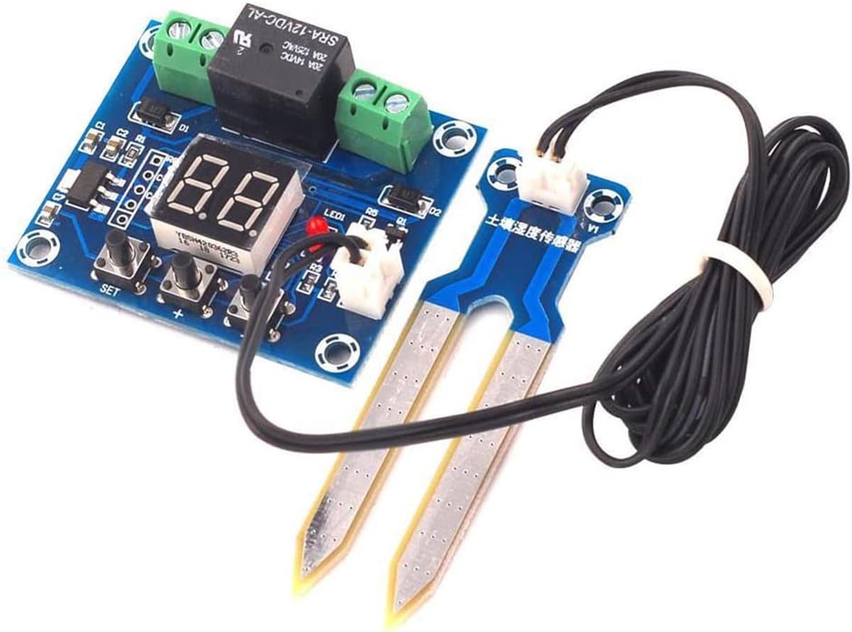 12V Bodemvochtsensor Vochtigheidsregelaar met digitaal display Automatische bewateringssysteemmodule