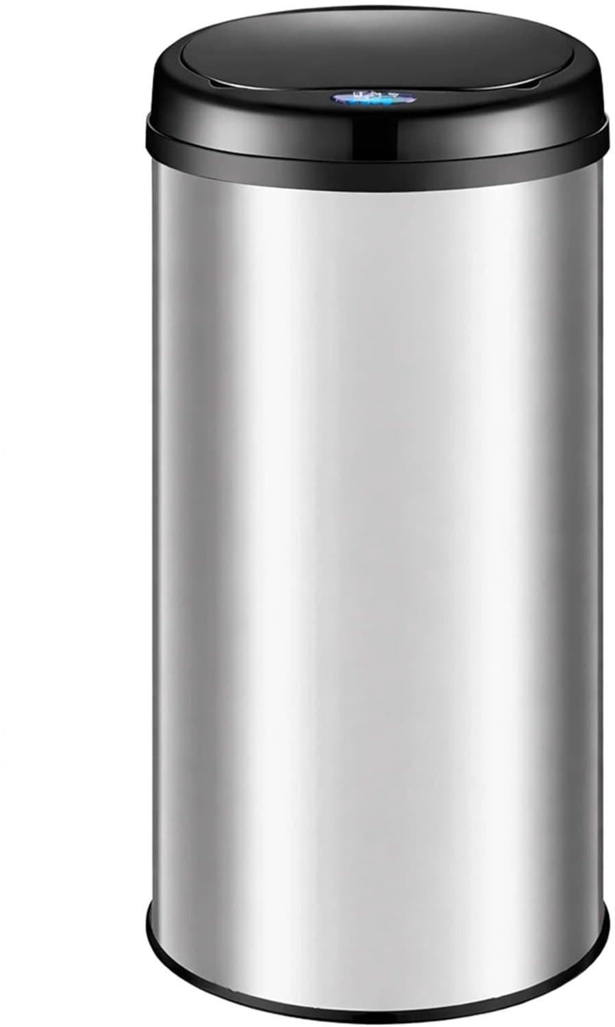 QUOVO Prullenbak 50 Liter - Automatische Prullenbak Met Sensor - Waterdichte Vuilnisbak - Zilver - 31cm x 31cm x 78cm