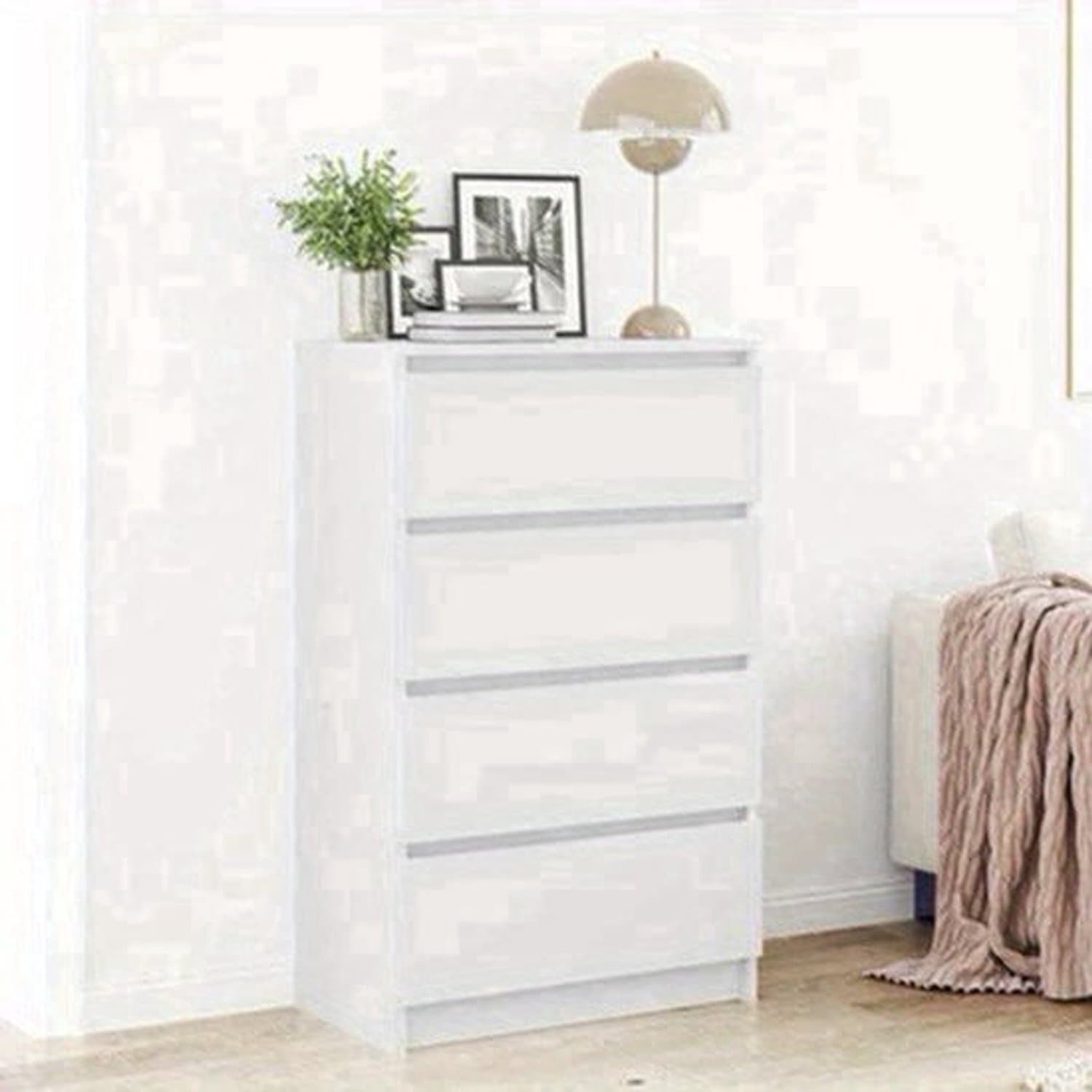 Opbergkast – Opbergmeubel – Kast – Dressoir – Witte Kast – Afsluitbaar – Duurzaam Gelamineerd Hout 60x35x98,5 cm