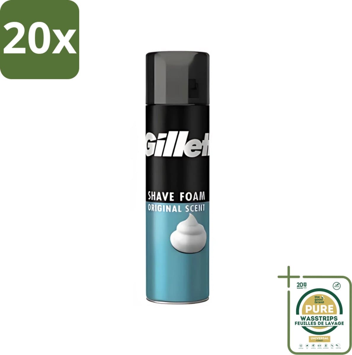 20 x Gillette - Scheerschuim - Normale Huid - Verzachtend en beschermend - 200 ml - Grootverpakking - Scheerschuim - Huidbeschermend - Verzachtend - Normale Huid - Scheermes