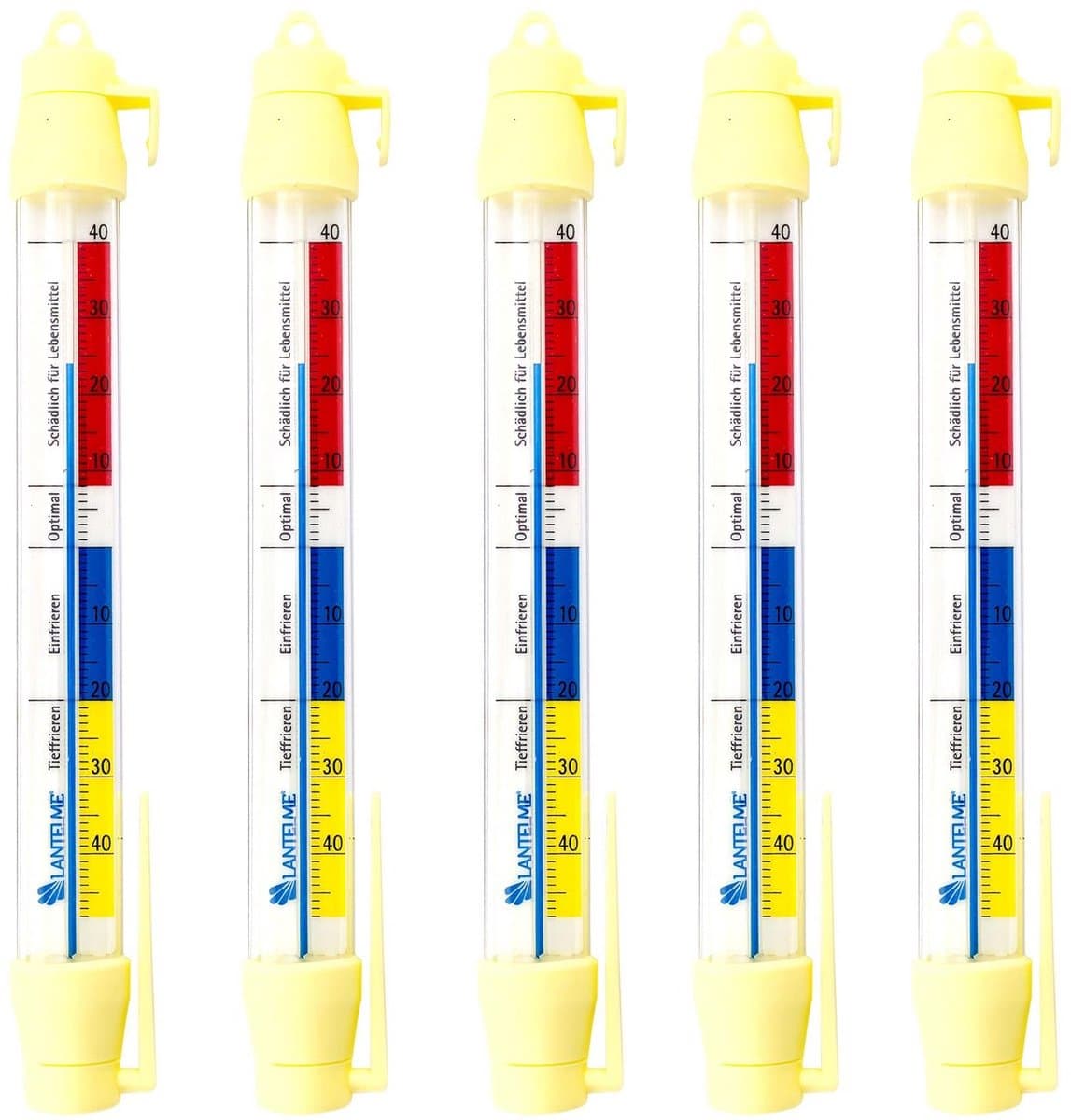 5-Pack Koelkast en Vriesthermometer Analoge Set - Temperatuurmeter -45°C tot 40°C
