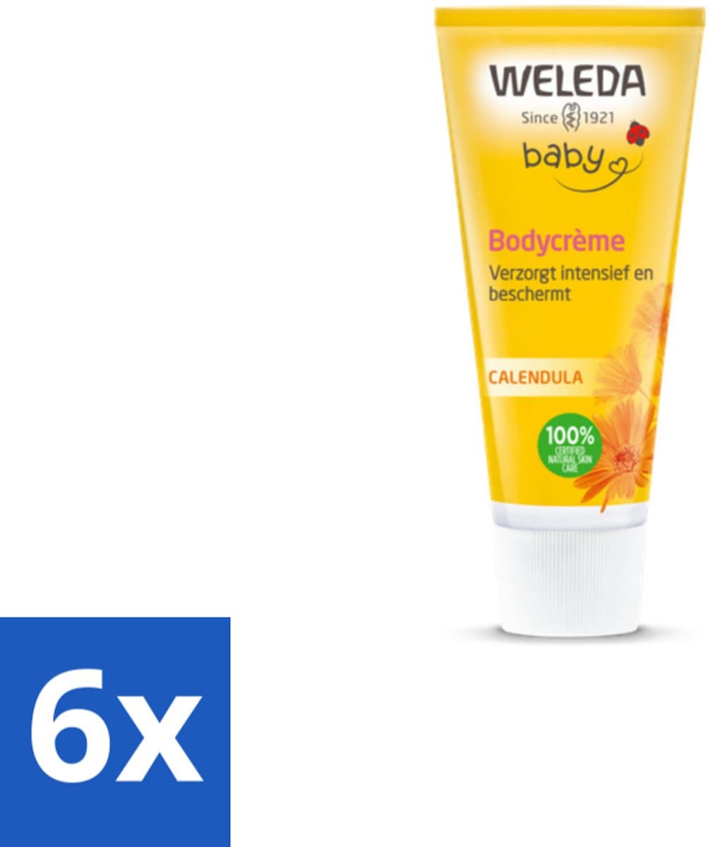 WELEDA - Bodycrème - Baby & Kind Calendula - 75 ml - Voordeelverpakking - 6 stuks