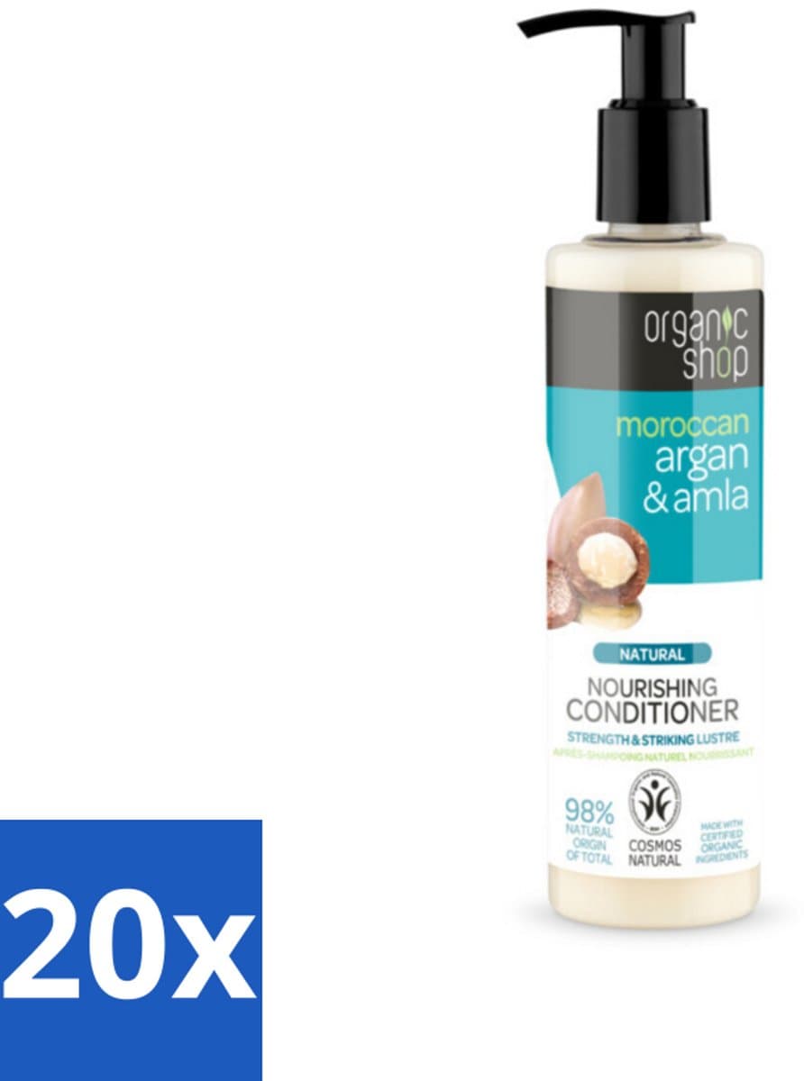 Organic Shop - Conditioner Argan & Amla - Hydraterend en Verzorgend - 280 ml - Bulkverpakking - 20 stuks
