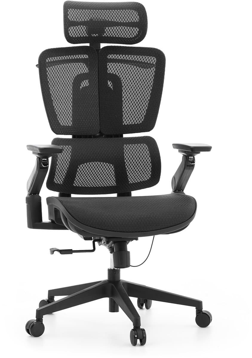 Bureaustoel / directiestoel ERGO U2 PRO3 Zitting gaas / rugleuning gaas zwart hjh OFFICE