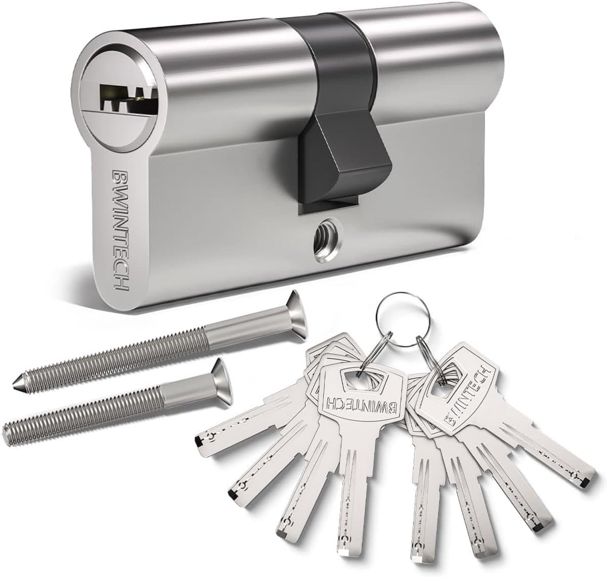 80mm Nickel Zink Legering Euro Cilinder Slot met 8 Sleutels