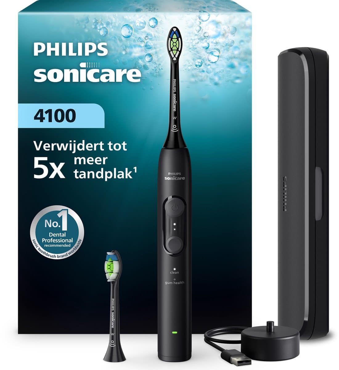 Philips Sonicare 4100 Series HX4044/52 Zwart