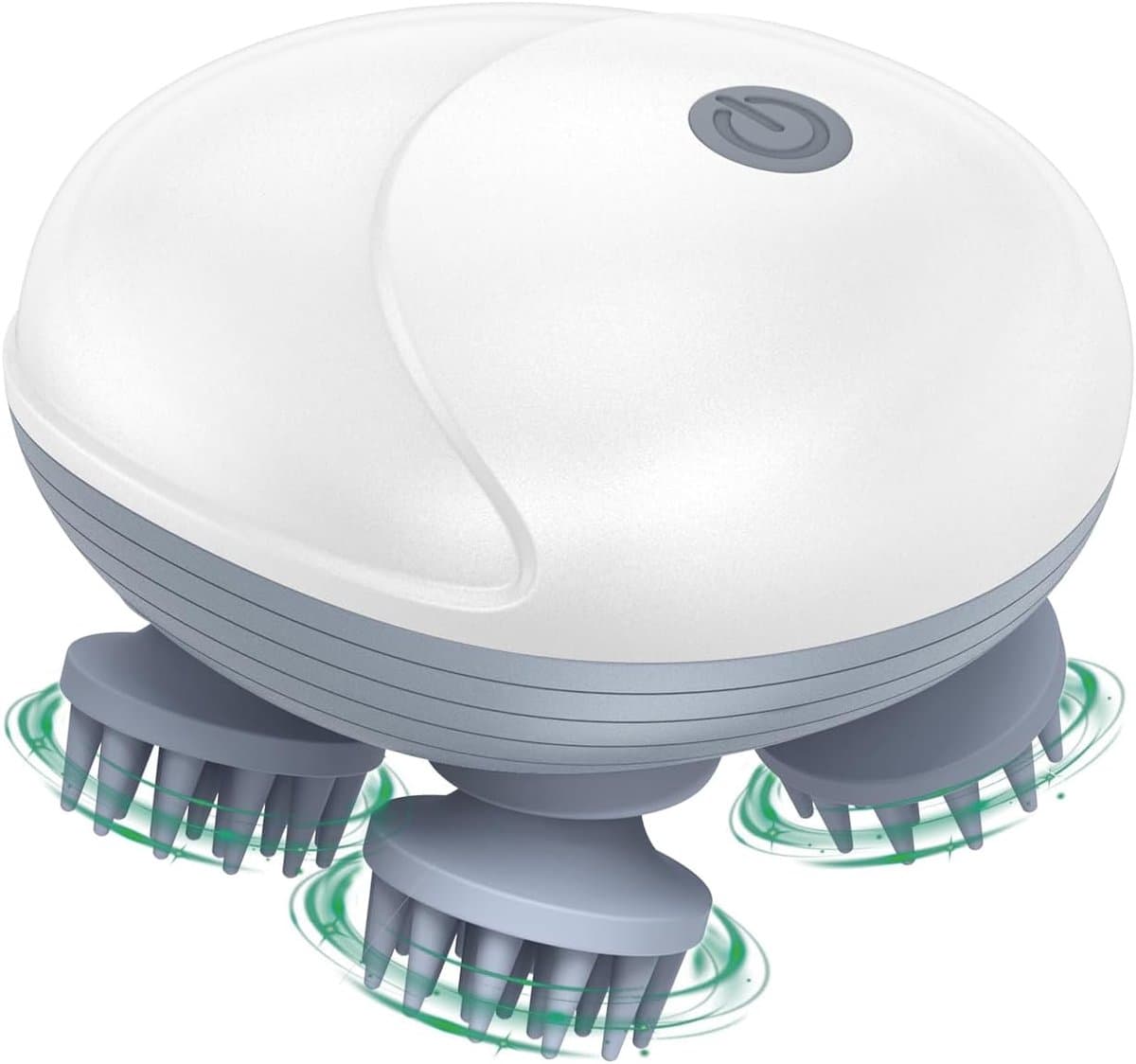 Mmgoqqt 1-Stuk - Hoofd Nek Massageapparaat - Multifunctionele Achtpoot Hoofdmassager Met Verwarming - Oplaadbare Draadloze Scalp Massager - Wit