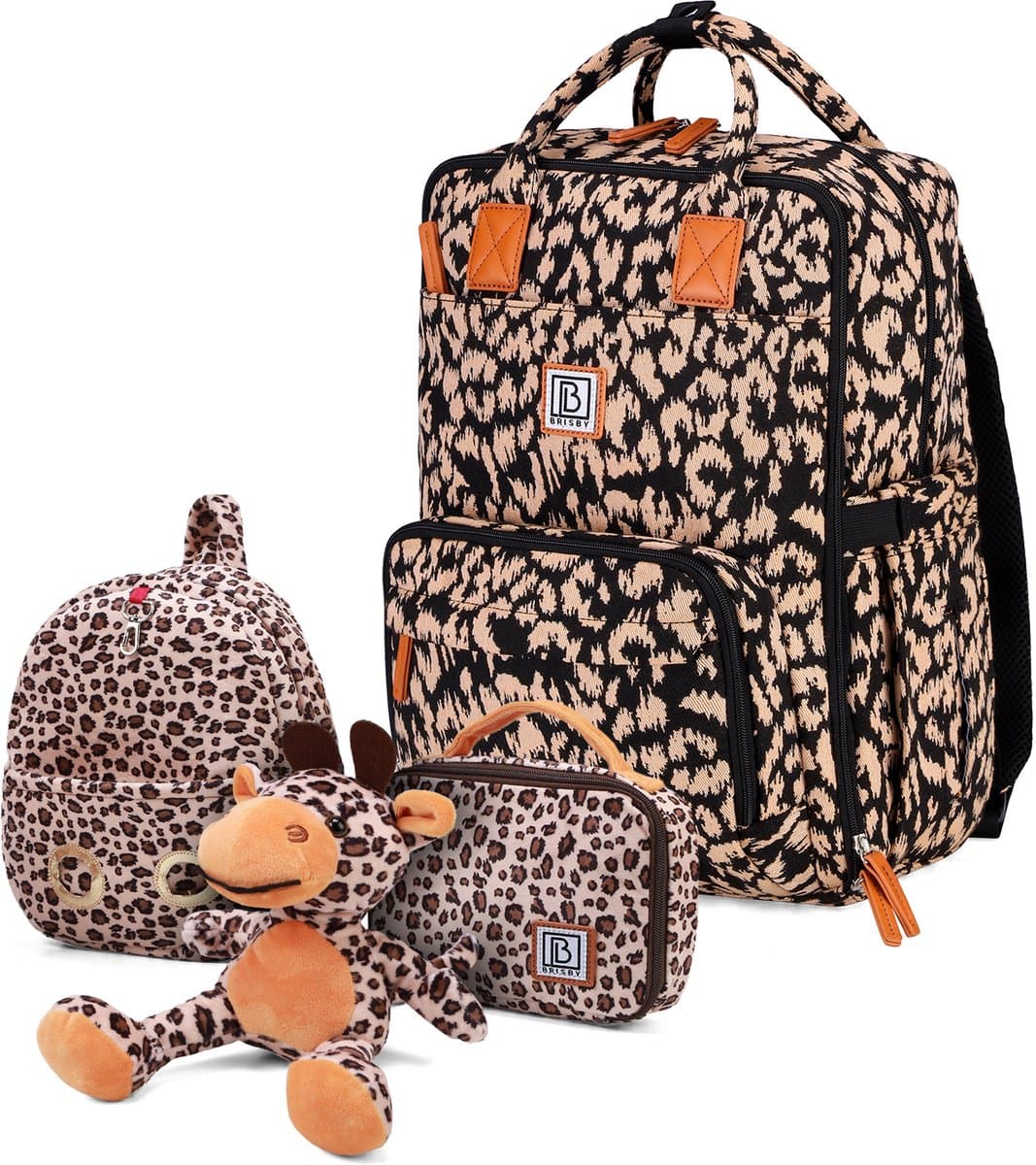 Brisby Luiertas Original - Leo - Kinderrugzak - 1.5L kinderlunchtas Giraffe