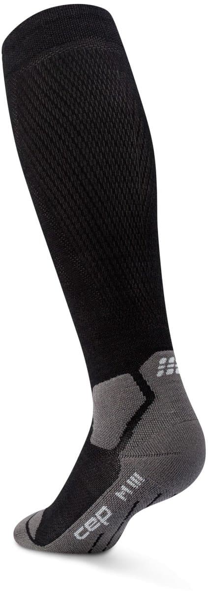 CEP Hiking Light Merino Tall Compressie wandelsokken - Zwart/Grijs - Kuitomvang Heren 39-44 cm
