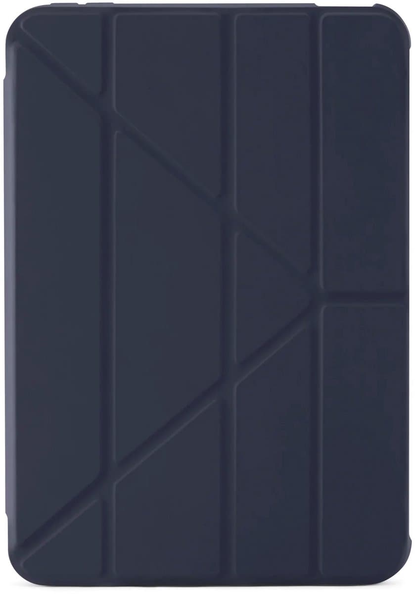 Pipetto Origami No1 Original hoesje iPad mini (6th gen/A17 Pro) – Automatische slaap-waak functie – 5-in-1 standposities – Apple Pencil-groef voor synchroniseren en opladen - Blauw