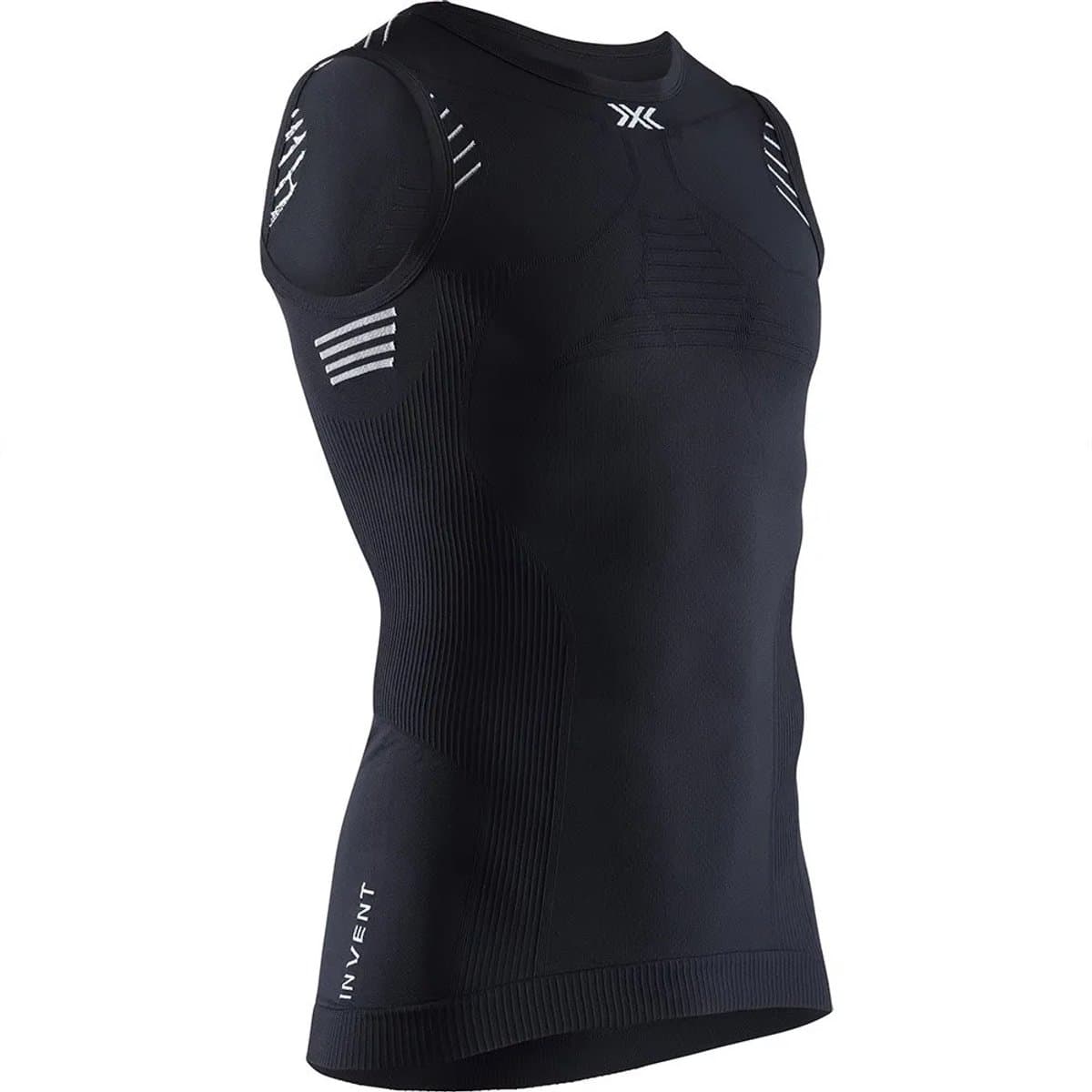 X-Bionic Invent 4.0 Mouwloos Sportshirt Heren - Opal Black/Arctic White - XL
