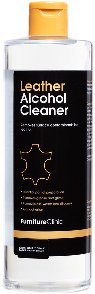 Leer Alcohol Reiniger 500ml - verwijderd Olie Was en Silicone - Furniture Clinic - Leather Alcohol Cleaner 500 ml - Alcoholreinigings oplossing voor meubels, verwijdert vuil, aanslag en vet van oppervlakken en lederwaren.