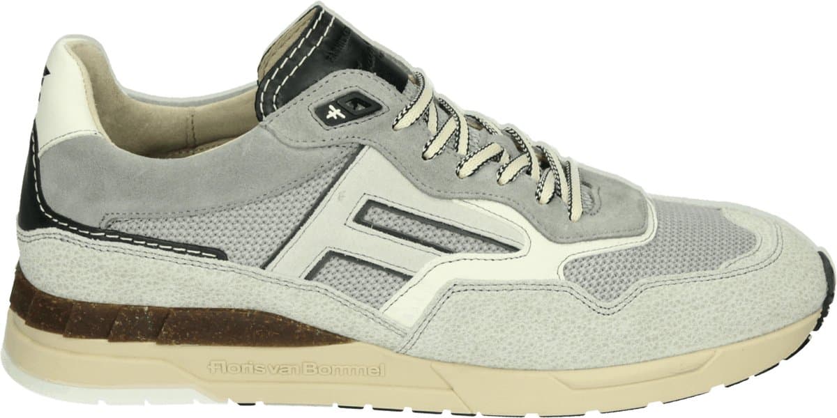 Floris van Bommel - DE RUNNER 07.19 - Lage sneakersVrije tijdsschoenenHeren sneakers - Kleur: Grijs - Maat: 42.5