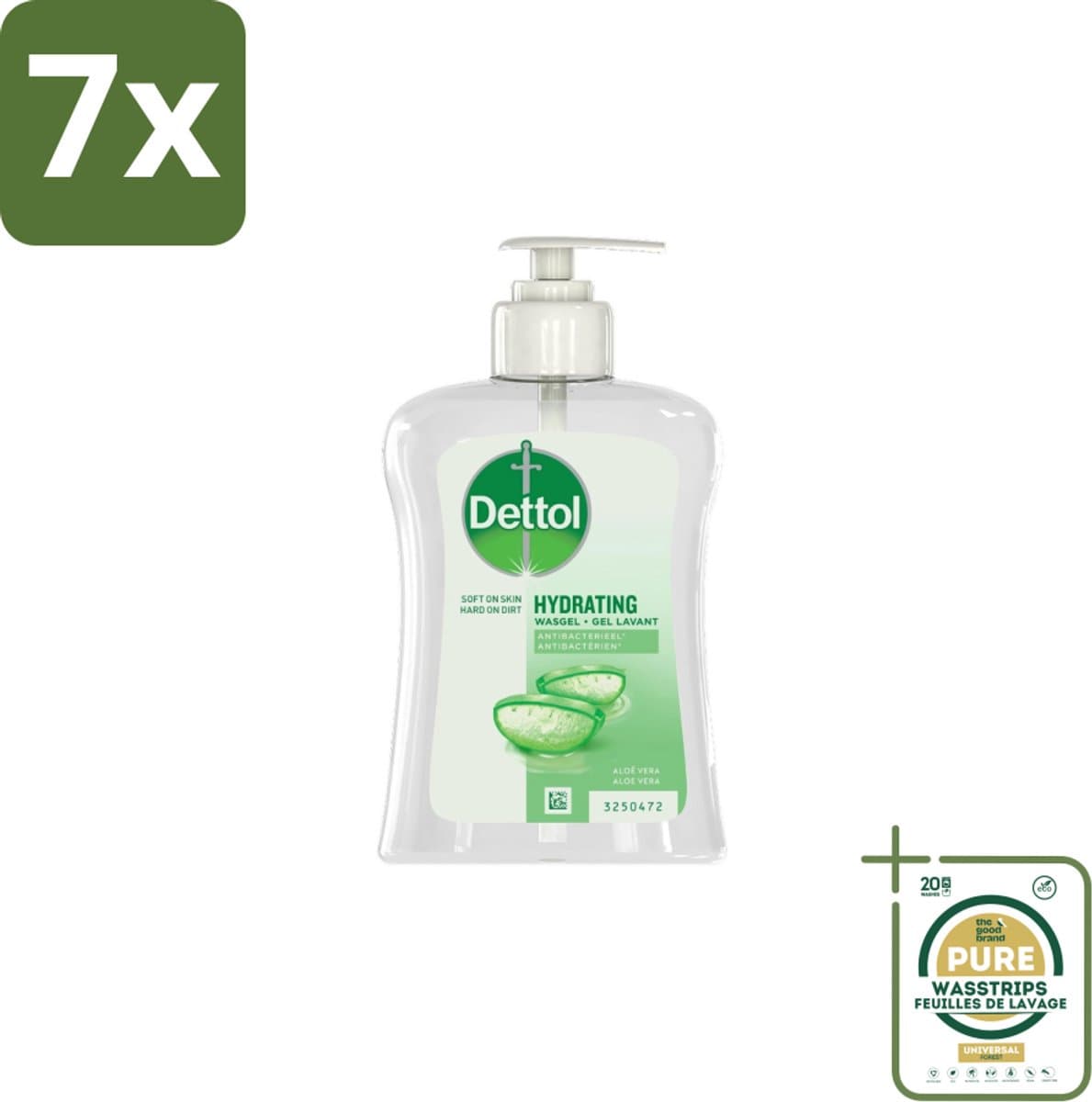 7 x Dettol Handzeep Hydraterend Aloë Vera 250 ml - Grootverpakking - Handzeep - Antibacteriële Handzeep - Aloë Vera Handzeep - Hygiëne - Handhygiëne
