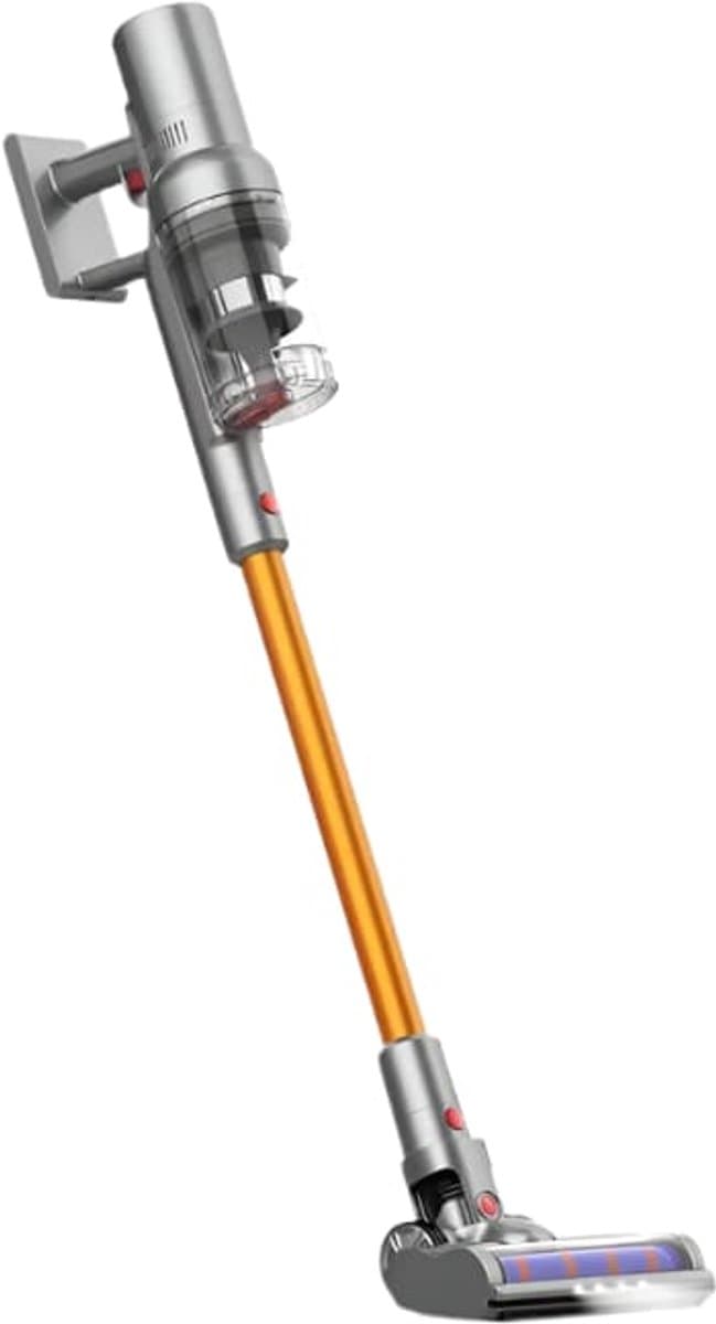 Abir - Handstofzuiger met Steel - 27000PA - 240V - Draadloze Steelstofzuiger - Zakloze stofzuiger - Draadloze stofzuiger - Afneembare Kruimelzuiger - Gouden