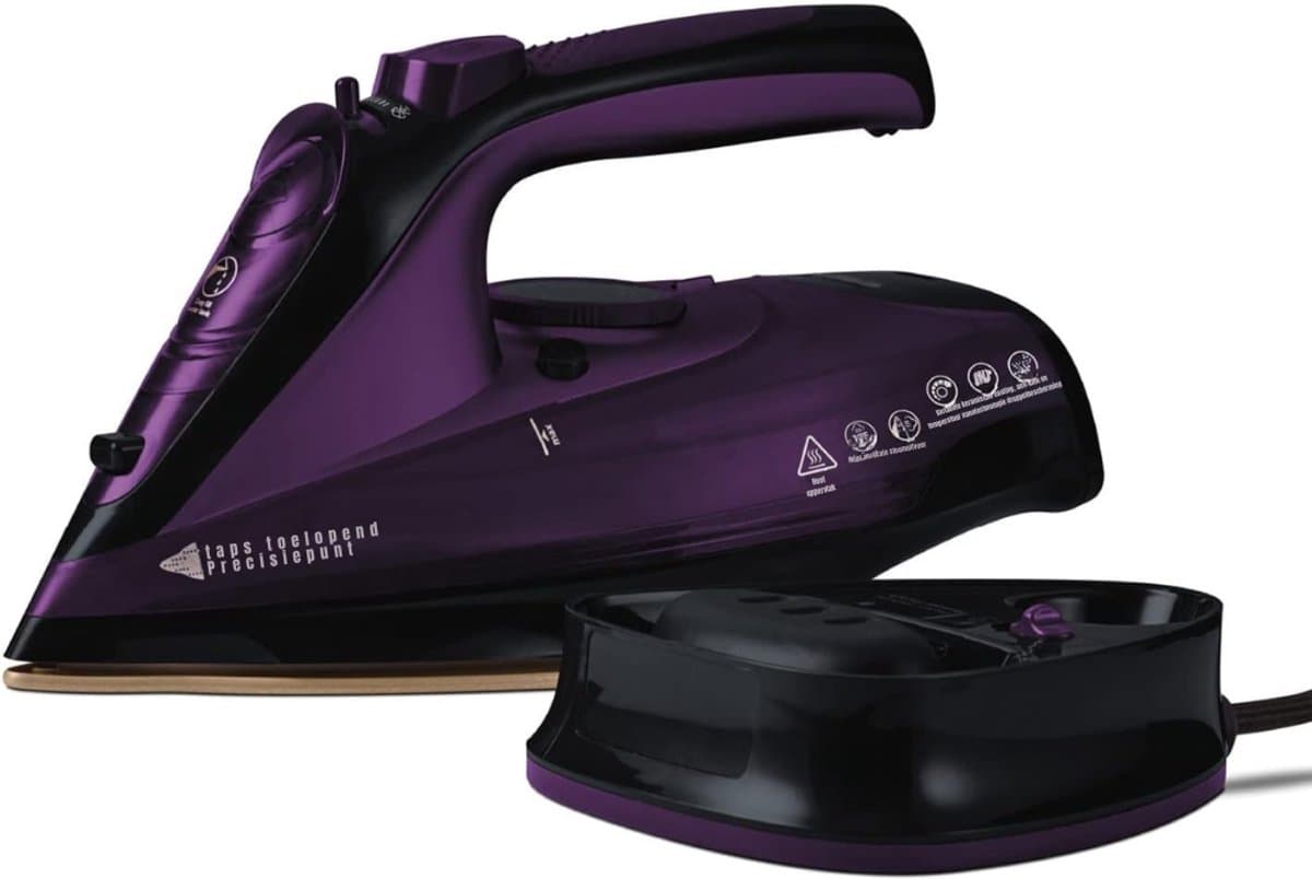 Florixa® Strijkijzer Draadloos - Strijkijzer - Stomer Kleding - Paars -‎33cm x 14cm x 1cm