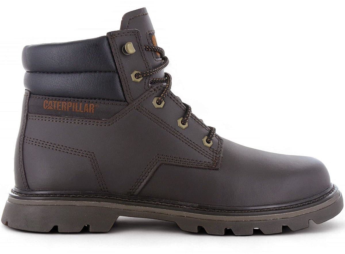 CAT Caterpillar Quadrate - Heren Winter Laarzen Boots Leer Bruin P723803 , Maat: EU 40 UK 6