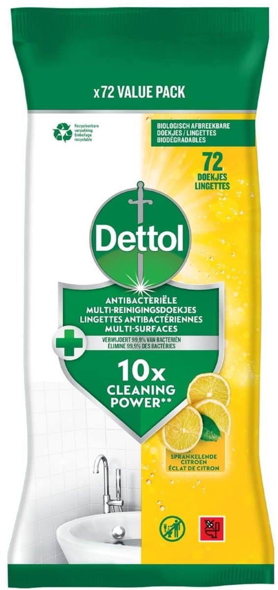 Dettol Doekjes Citrus 72 Stuks