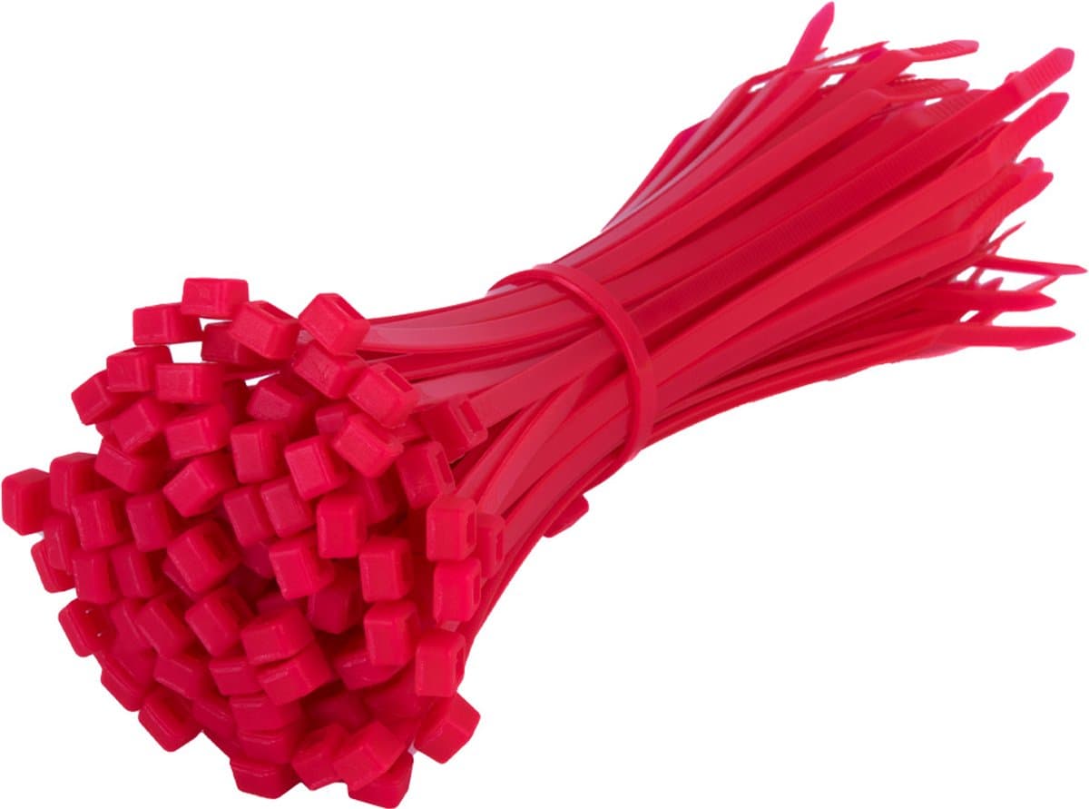 TD47 Kabelbinders 4.8 x 200 mm Fluor Roze - Tie wraps - Tyraps