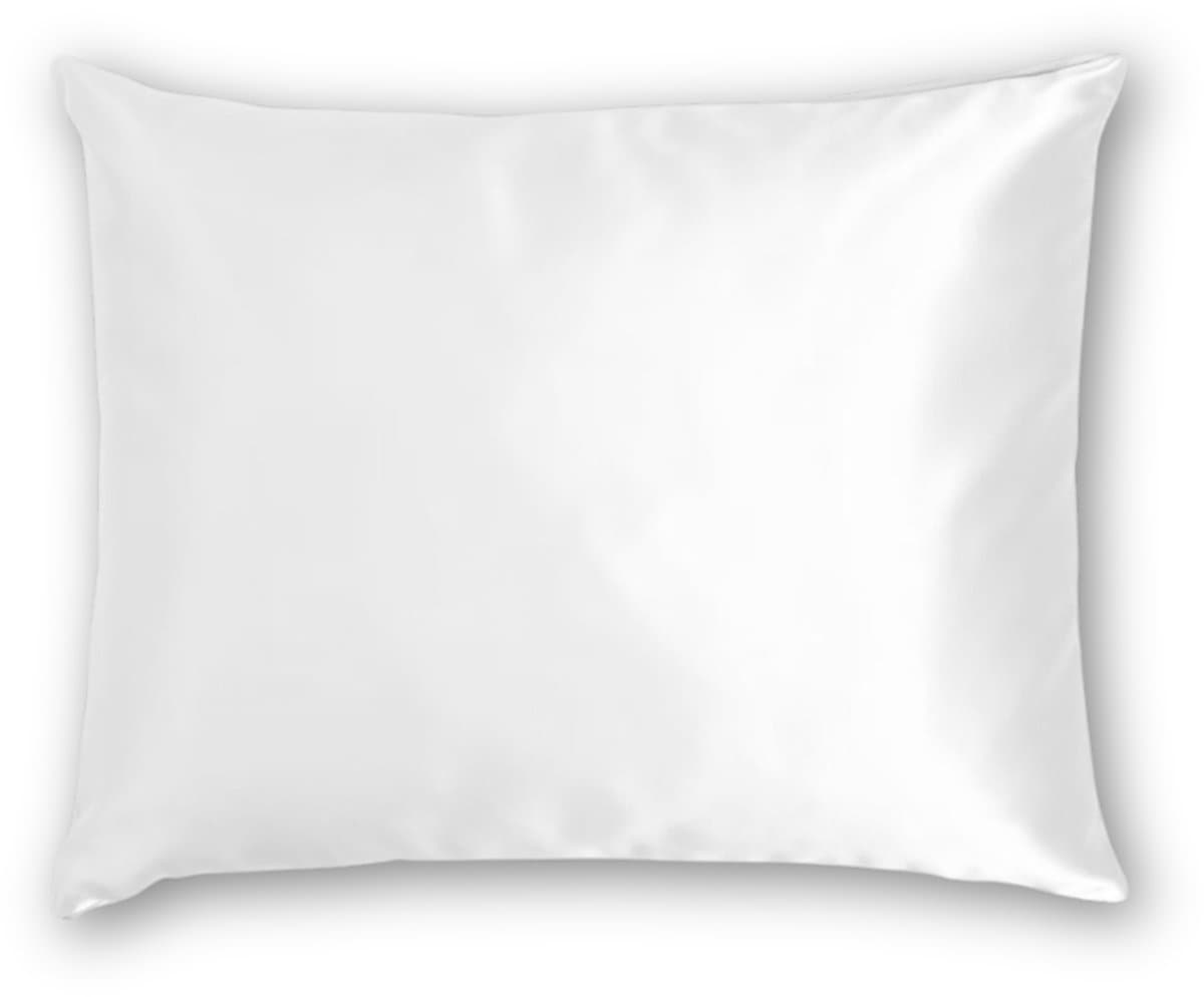 Zijden kussensloop 45x65cm Wit Ritssluiting 22 Momme - Kussensloop set - Luxe Silk Kussensloop 100% moerbei zijde - Zijde kussensloop - Silk Heaven - 45x65cm (voor ergonomische kussens 60x40cm) / Ritssluiting
