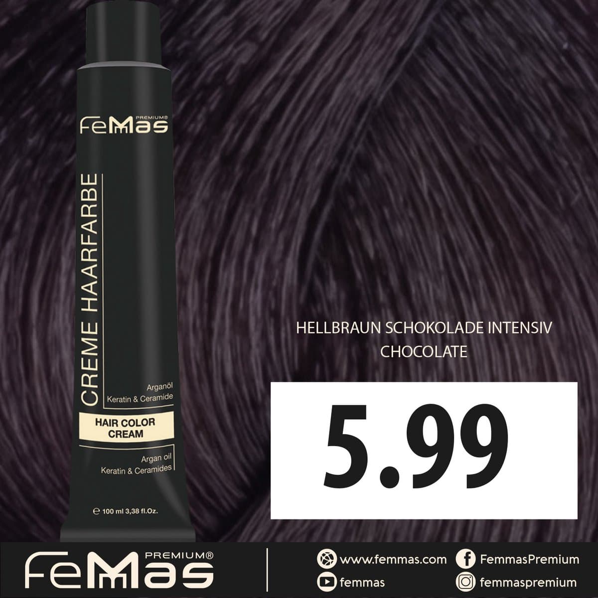 Femmas (5.99) - Haarverf - Intense Chocolade Lichtbruin - 100ml