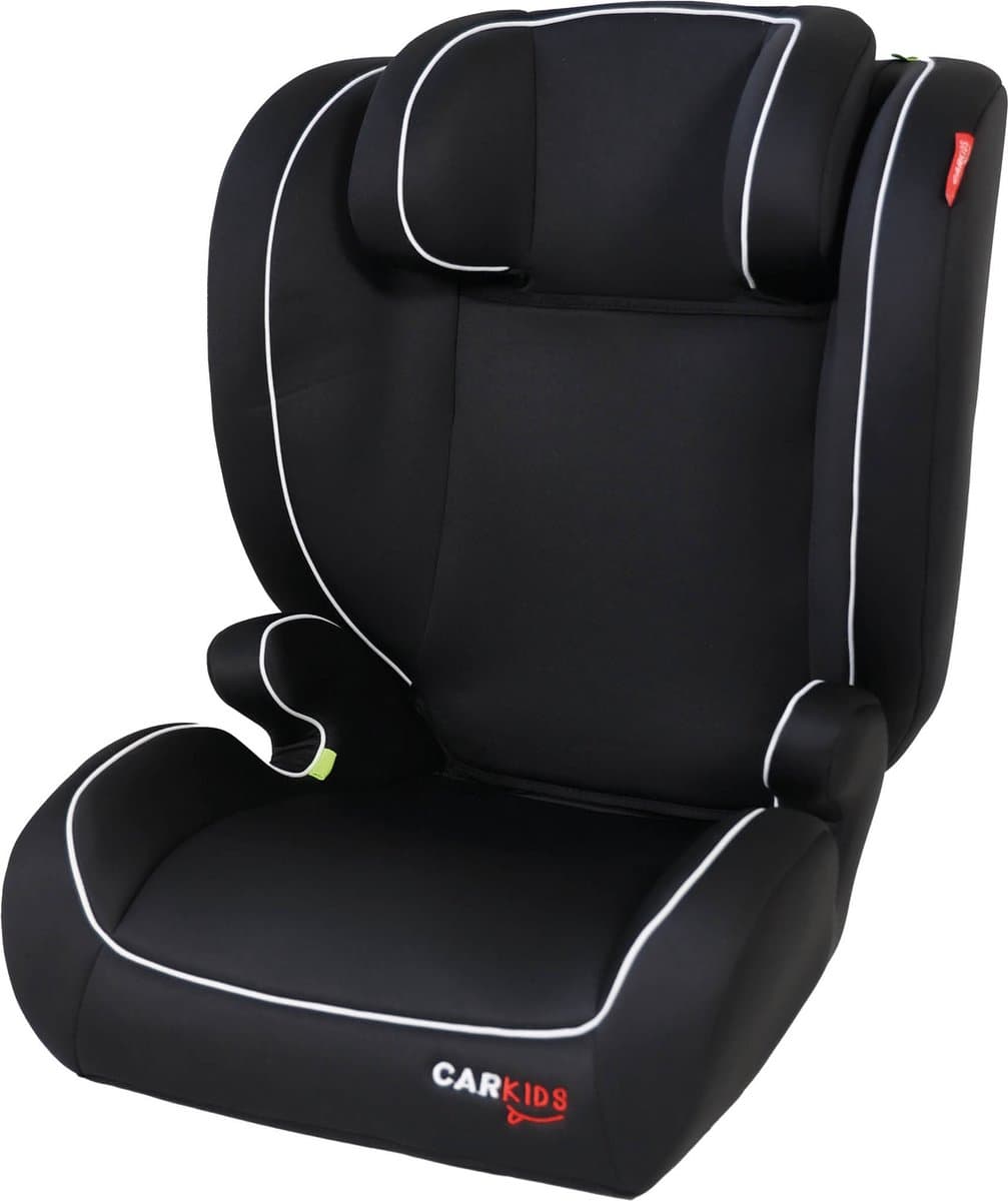 Carkids I-Size Autostoeltje Frankie - Voldoet aan I-Size R-129 Norm - Voor kinderen van 100 tot 150 cm - Verstelbare hoofdsteun -Flexibele Installatiemogelijkheden - Zwart/Wit