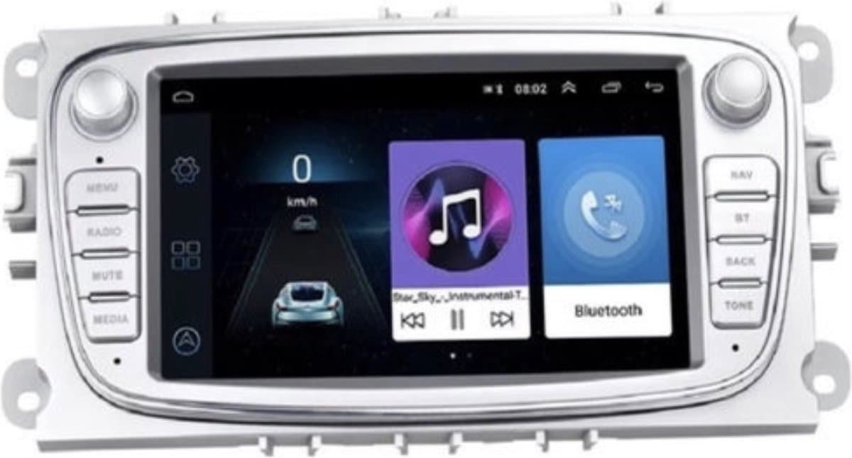 Autoradio 7 inch geschikt voor Ford Focus/Mondeo/C-MAX/S-MAX 2008-2011 Android 13 2G/32G CarPlay/Android/Wifi/GPS/RDS/DSP