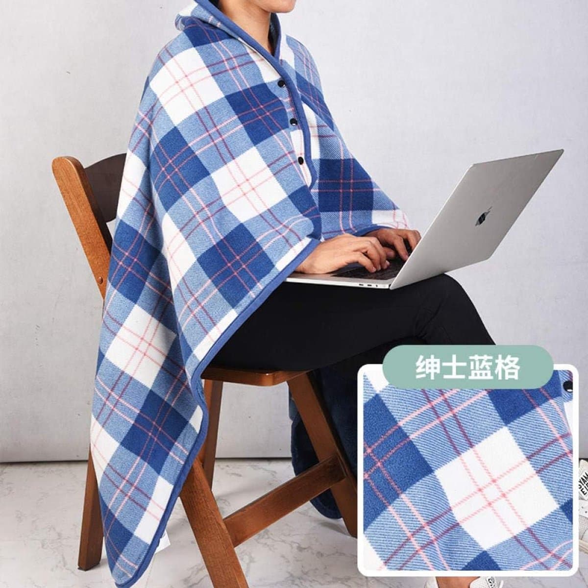Dekens Warme donzige omkeerbare microvezel stevige dekens voor bed en bank-Gentleman blauw_100x140cm