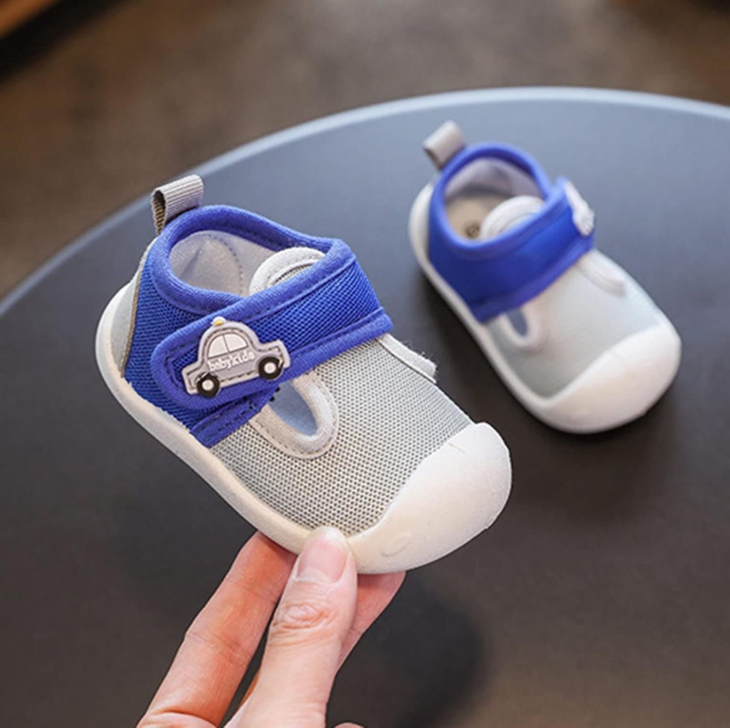 Baby Peuterschoenen Baby Slippers Vrouwelijke Jongens Peuters Mesh Ademend Gesloten Kant Leren Loopschoenen Kruipschoen Antislip Zachte Zool Vrijetijdsschoenen