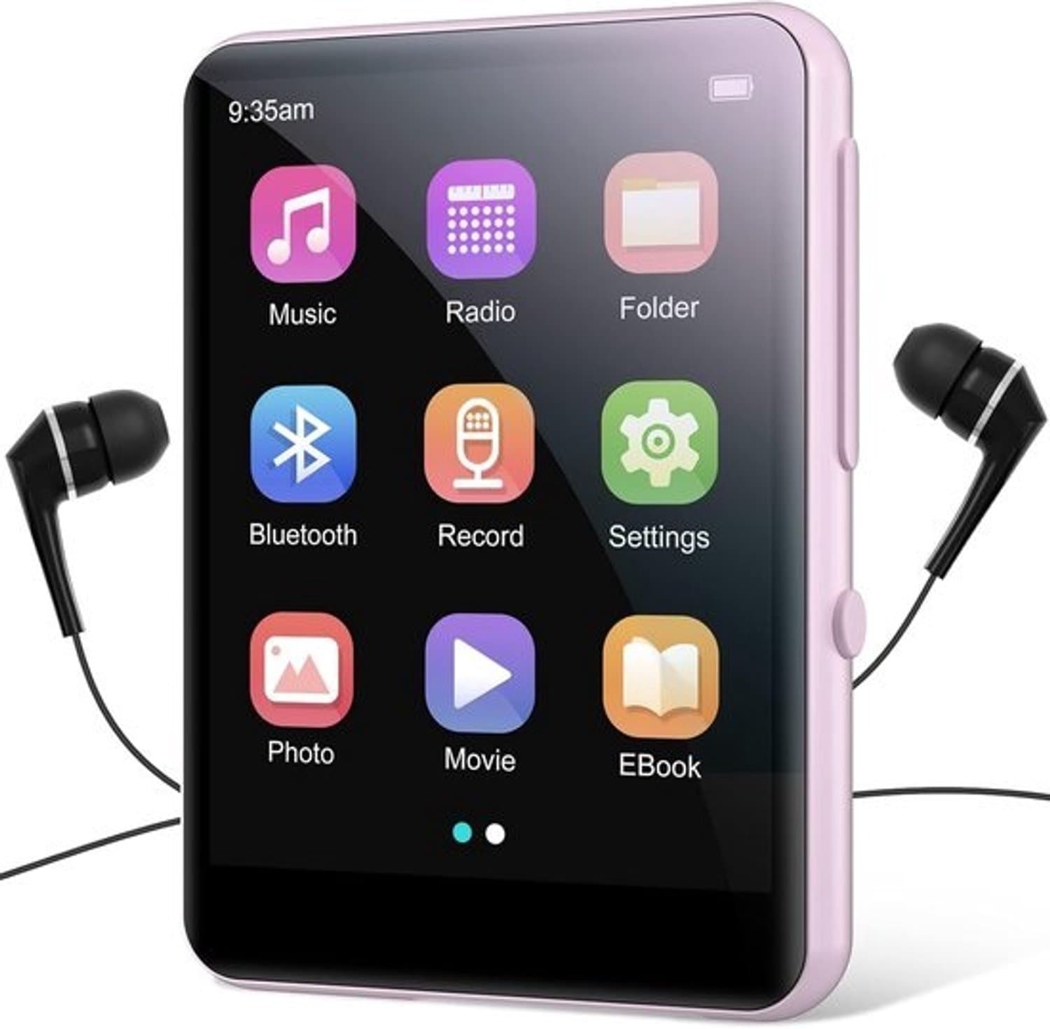 Digitale muziekspeler - MP3-speler - Muziek afspelen - Ingebouwde luidspreker - 64 GB - Roze