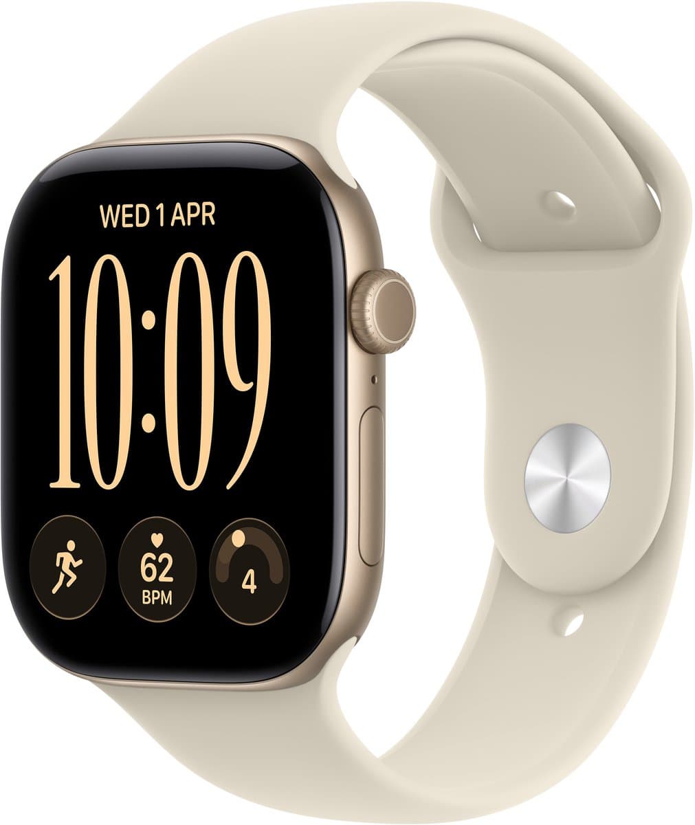 Apple Watch Series 12 Cellular 42mm Goud Sportband S/M