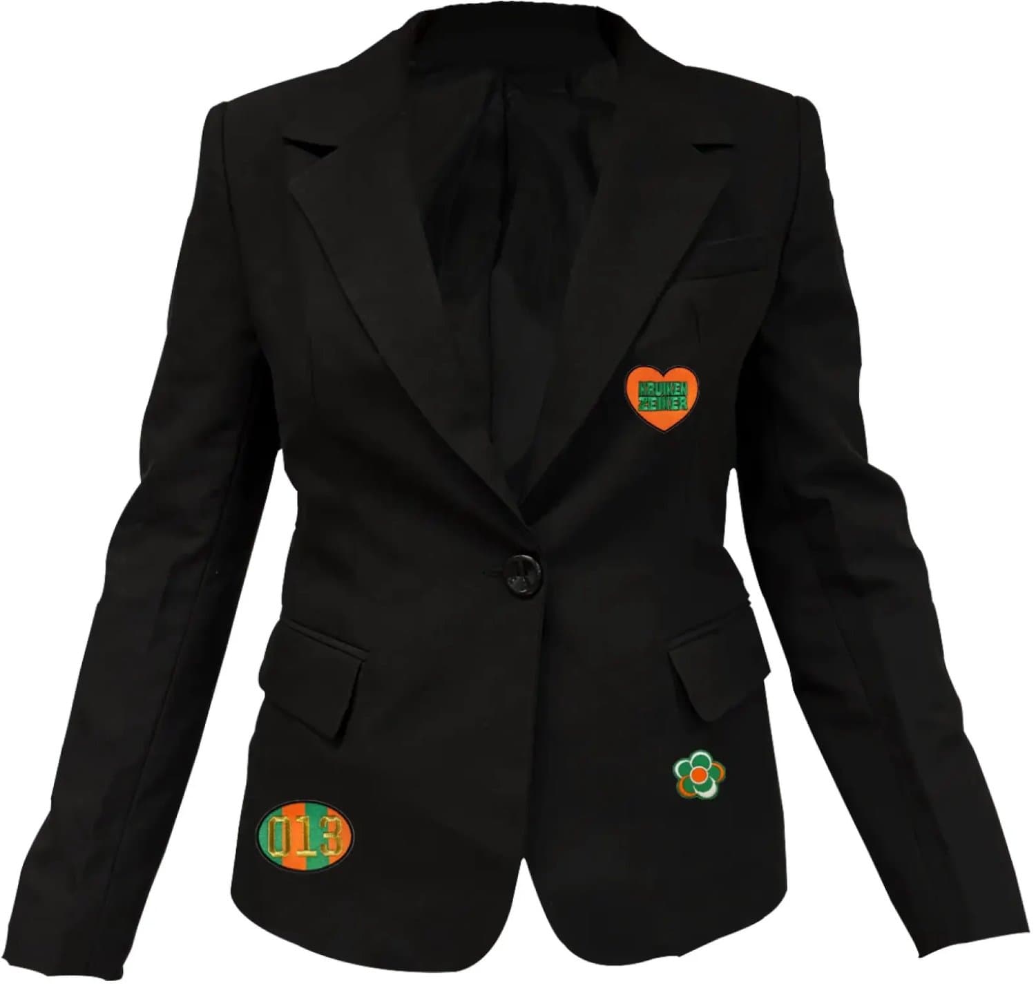 Fjesta© Kruikenstad jasje met emblemen - Dames - Maat XS - Carnavalskleding Dames - Carnaval