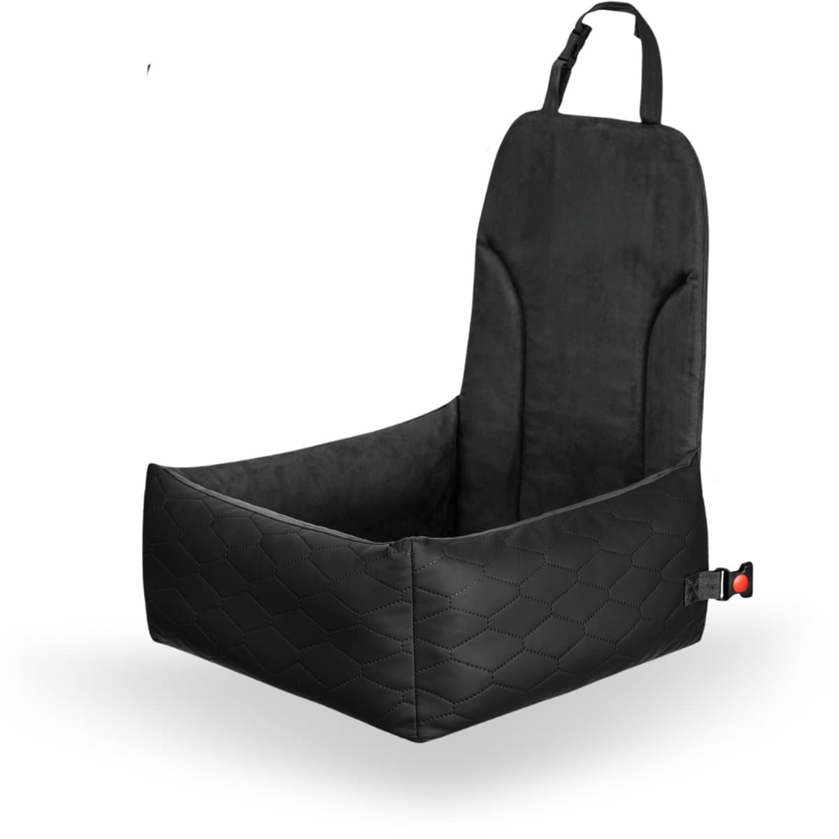 Voorstoel Honden Autostoel Mand – DogSeat Luna Cruise® – Zwart – Voor Kleine Honden – Met veiligheidsriem en gesp – Voorstoel & Achterbank – Waterafstotend & Krasbestendig – Luxe Autostoel Hond