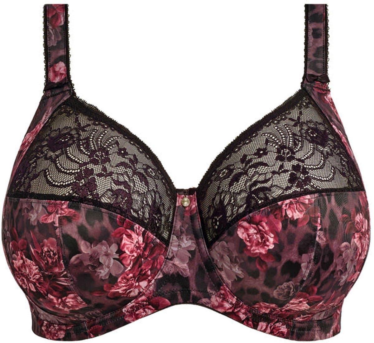 Elomi - Morgan Beugel BH Dark Romance - maat 80I - Zwart/Meerkleurig