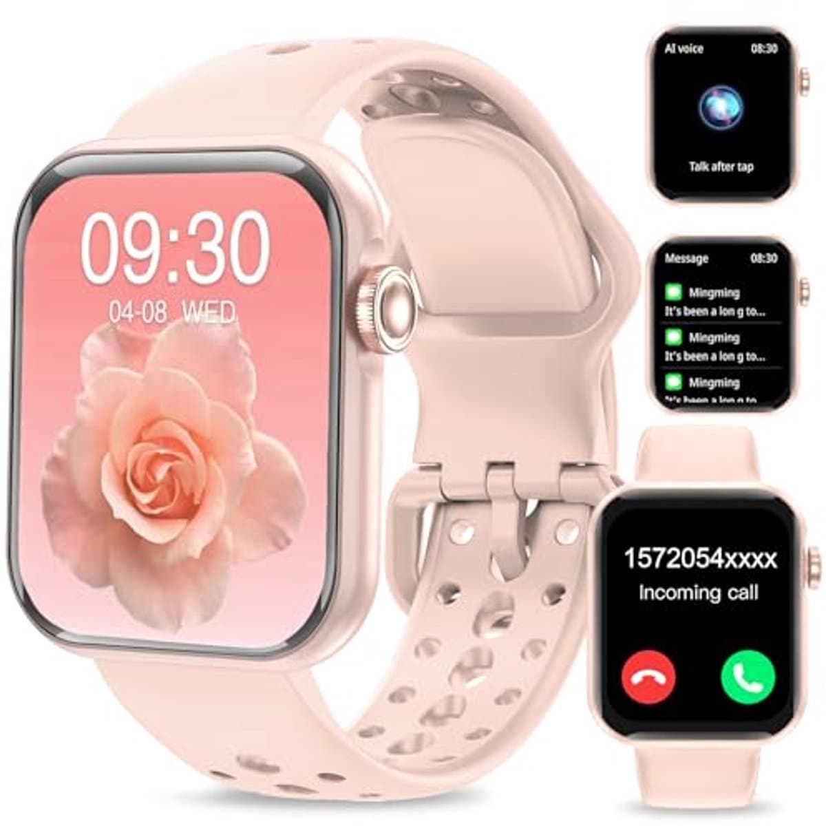 Fitness Smartwatch met Telefoonfunctie voor Heren en Dames - 1.83" HD Touch, Hartslagmeter, Slaapmonitor, 110+ Sportmodi, Waterdicht
