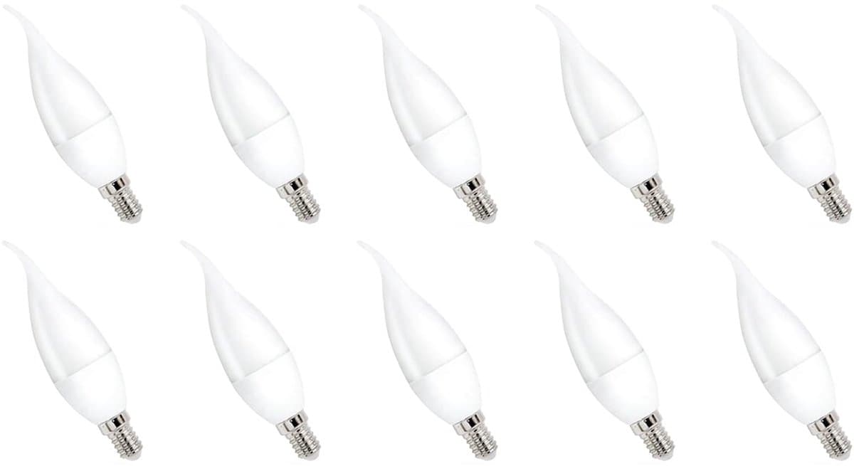 Spectrum LED Kaarslamp E14 8W - 230V - 710 Lumen - 3000K Warm wit - Gezellig licht - Energiezuinig - 10 stuks