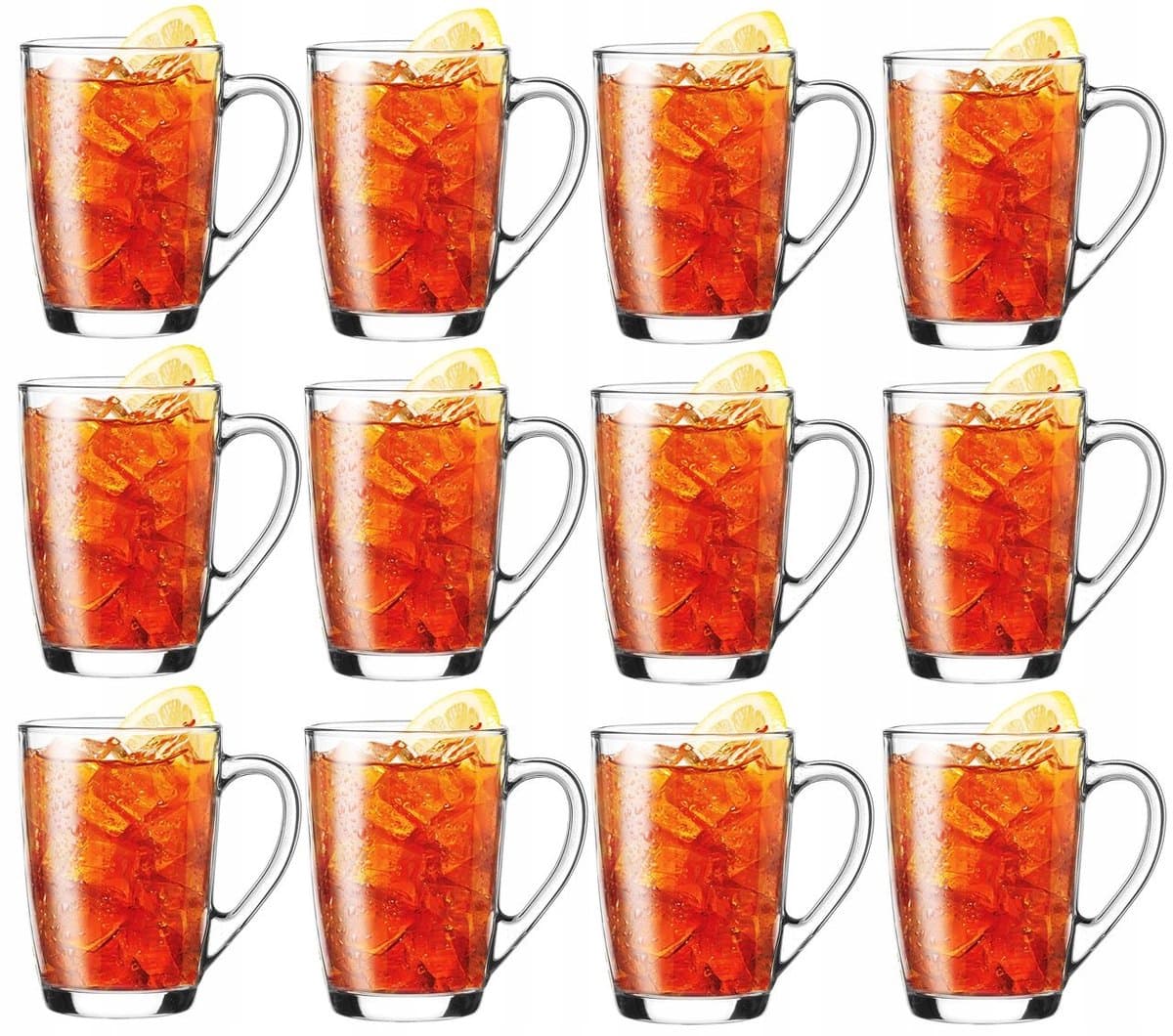 12x Glazen Mokken met Oor - 300ml - Voor Koffie, Thee & Latte