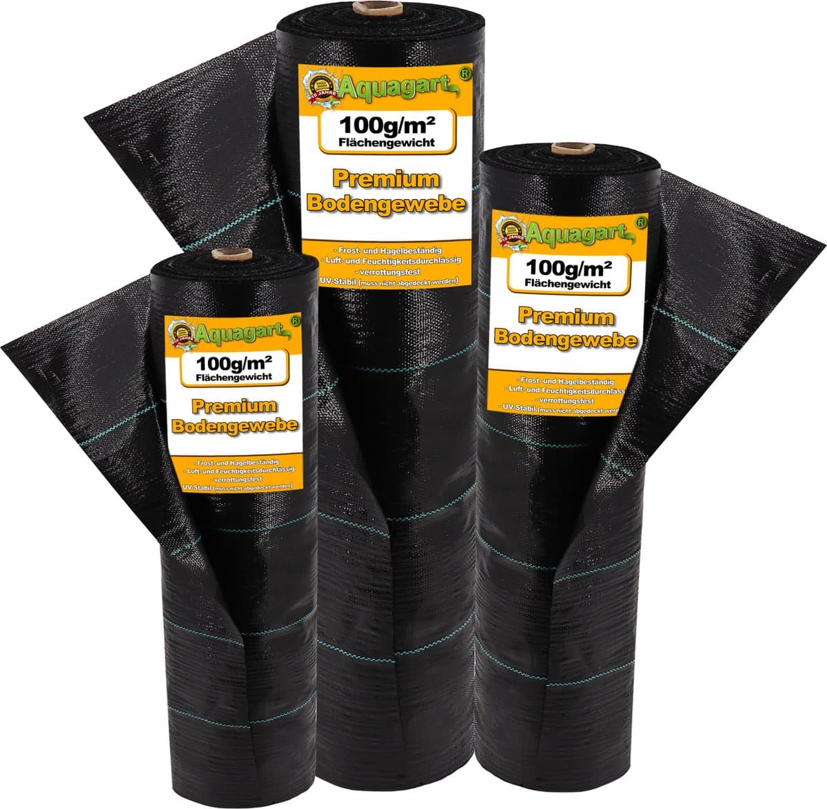 104m² bodembedekkend onkruidwerend doek/mulchfolie 100g 1m breed zwart