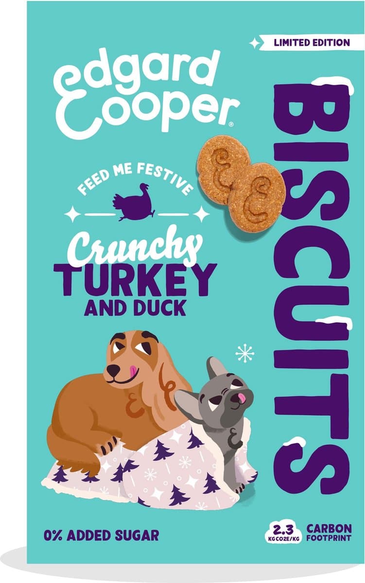 Edgard & Cooper Feestelijke Honden Biscuits Eend & Kalkoen 400 gr