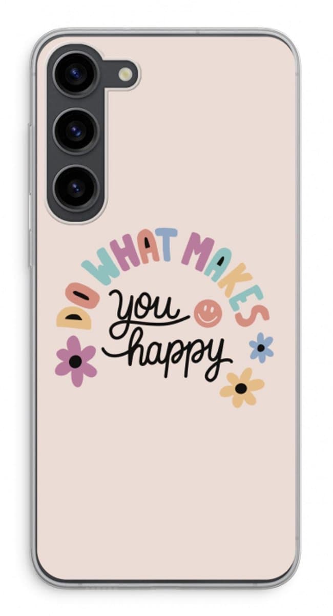 Case Company® - Hoesje geschikt voor Samsung Galaxy S23 Plus hoesje - Happy days - Soft Cover Telefoonhoesje - Bescherming aan alle Kanten en Schermrand