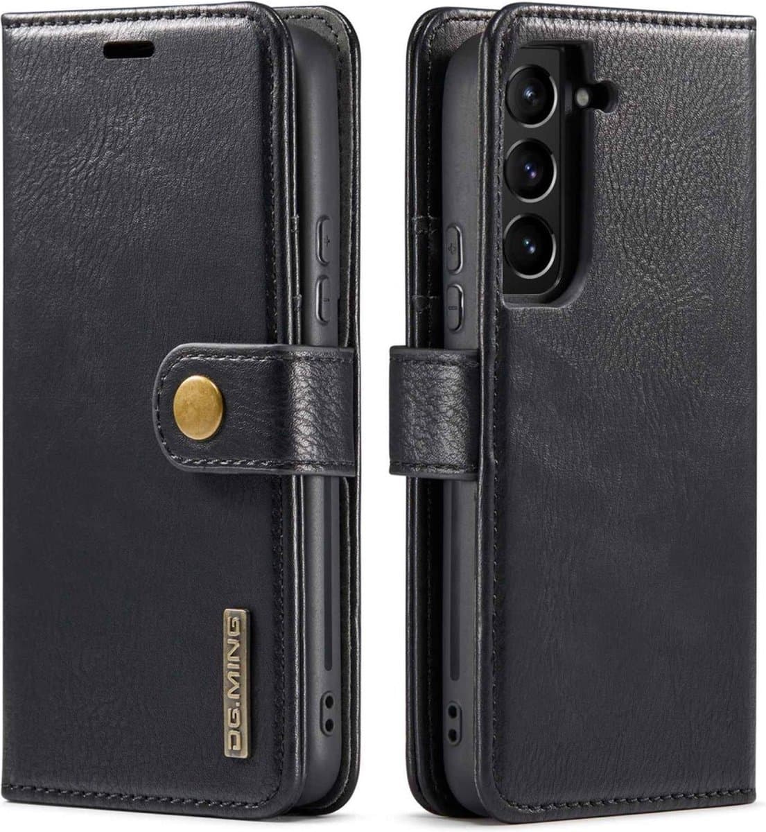 DG.MING Hoesje - Geschikt voor Samsung Galaxy S10 Hoesje - DG.MING 2-in-1 Book Case & Back Cover - Zwart