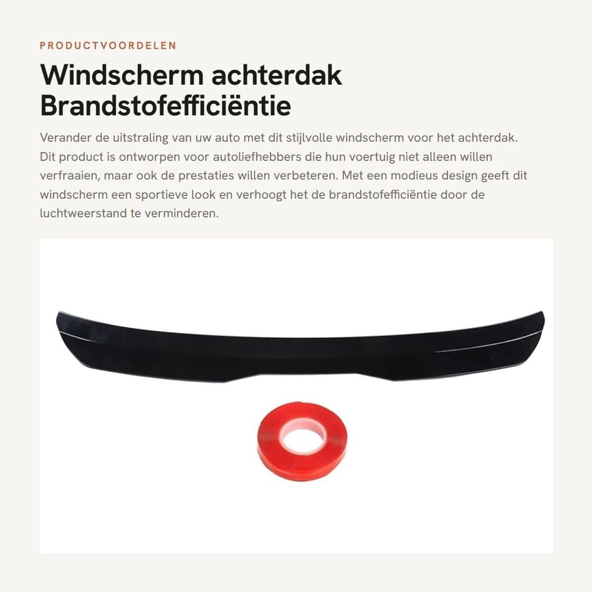 Dailygoods- Windscherm Uittrekbaar - Verbeterde Brandstofefficiëntie - Duurzaam ABS-Kunststof - Sportief Ontwerp - Verhoogde Stabiliteit - Weerbestendig - Achterruitspoiler