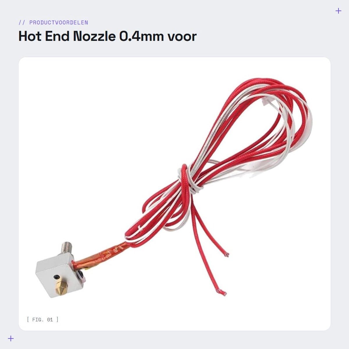 Dailygoods- Hotend Nozzle 0.4mm - Aluminium/RVS/Messing - Compatibel met 1.75mm Filament - 12V 40W - Voor 3D Printers - Duurzaam ontwerp - 3D Printer Nozzle
